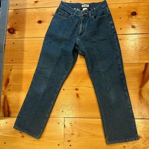 Women LL Bean Fleece Lined Mom Jeans size 12
